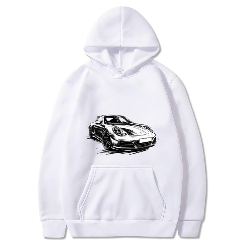 Sports cars, luxury cars, printed autumn and winter hoodies, men's and women's long sleeved streetwear, hip-hop warm hoodies