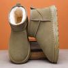 Men Snow Boots Quality Suede Leather Ankle Boots Fashion Casual High Top Boot Winter Plush Warm Cotton Boots for Men Winter Boot