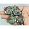 235Cts. Natural Drangon Jasper Pear Cabochon Loose Gemstone 04 Pcs Lot A-564