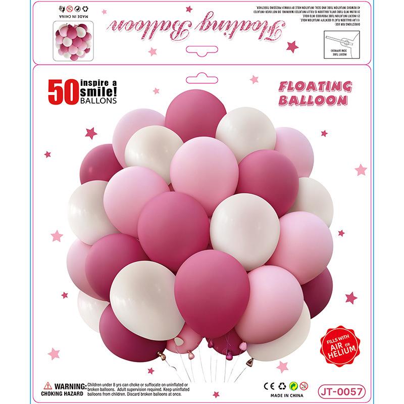 50-teiliges mattes Ballon-Set zur Geburtstagsfeier-Dekoration