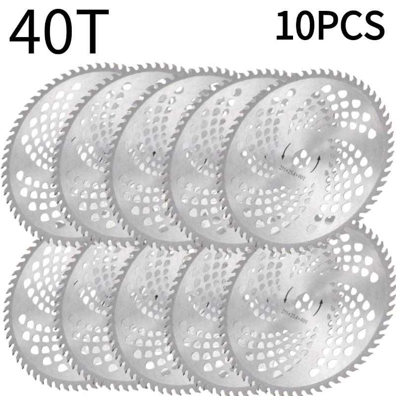 1-10pcs 9.95" 40T 60T Lawn Mower Blade Brush Cutter Blade Tree Trimmer Saw Blade Carbide Replacement Circular Saw Blade