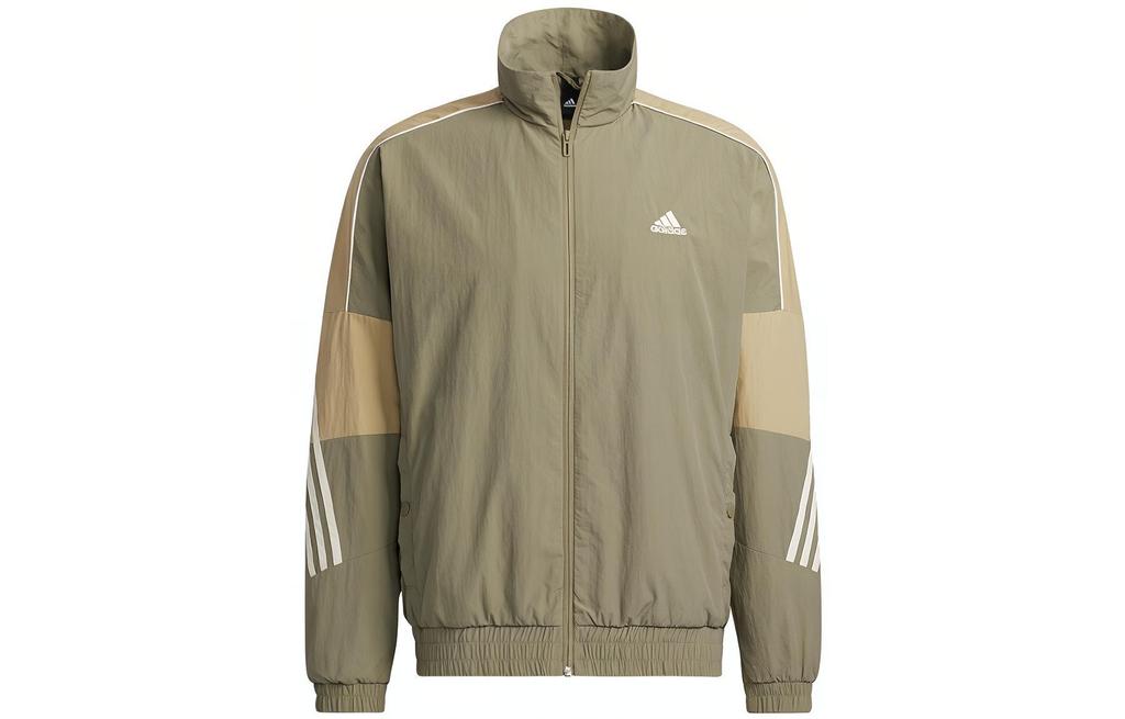 Adidas Jackets Men's Olive Stand Collar Moderate Other GT6357