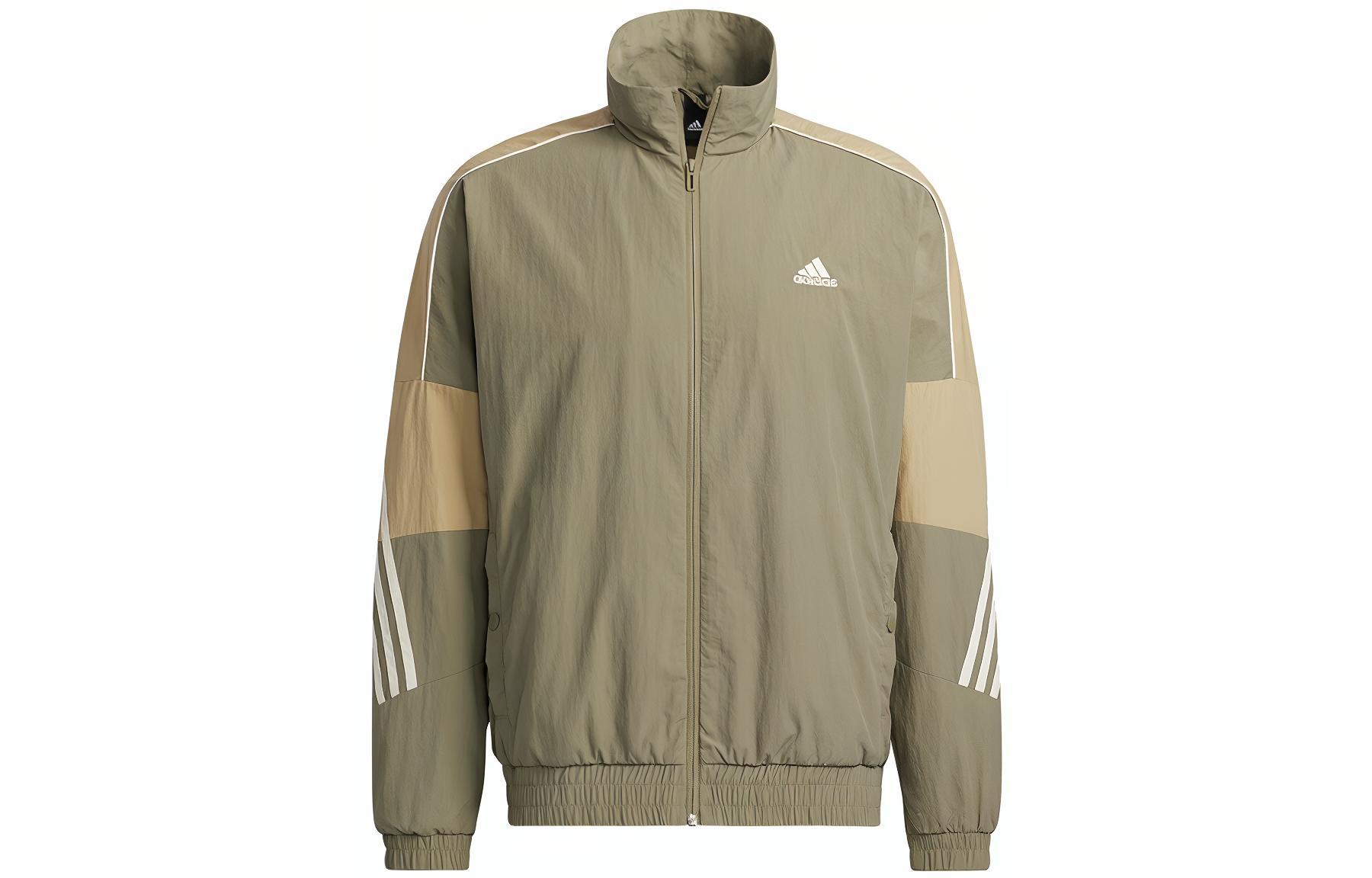 Adidas Jackets Men s Olive Stand Collar Moderate Other GT6357 XL