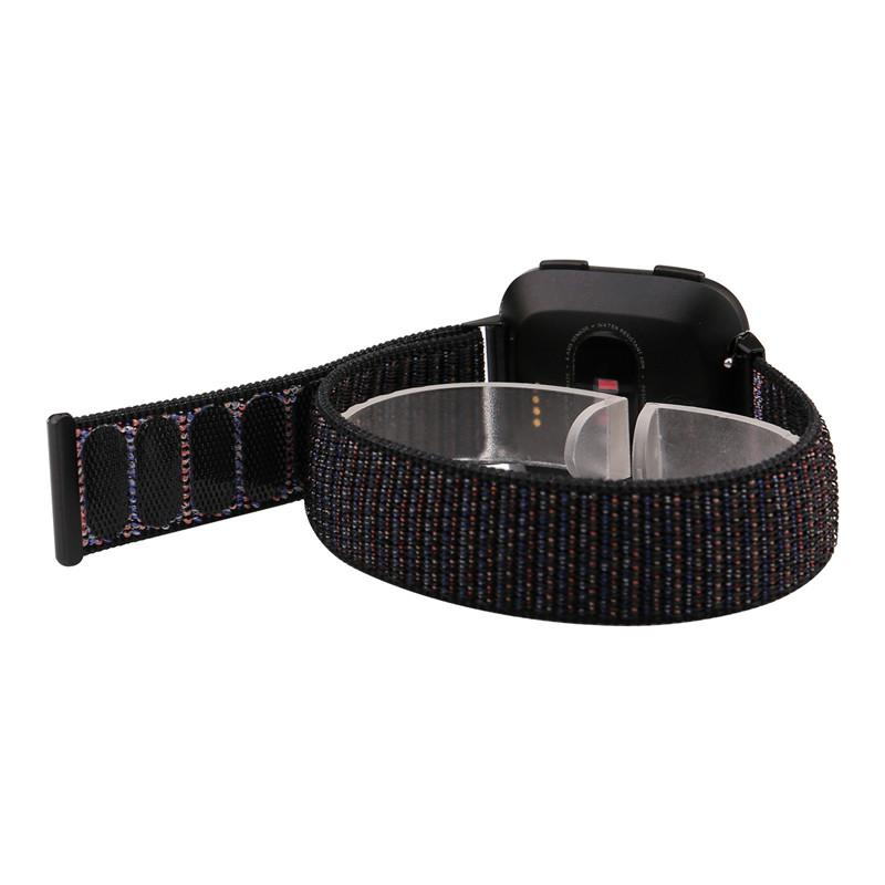 

Magnetic Nylon Watch Strap Replacement for Fitbit Versa Black
