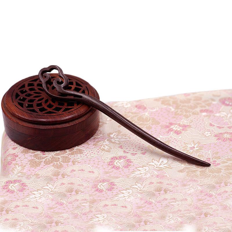 Fermaglio per capelli in sandalo verde classico ed ebano: Accessorio per Acconciatura Antica Cinese Regalo