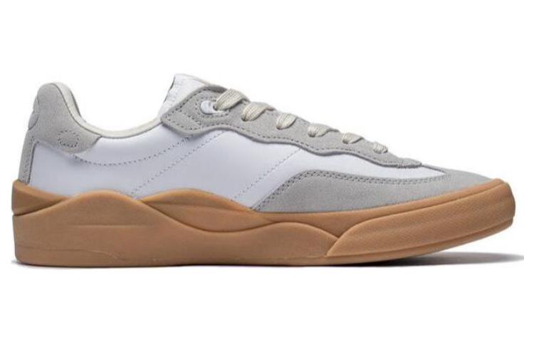 Li Ning Abrasion Resistant Breathable Low top Skateboard Shoes Men's White Gray AEPSA49-1