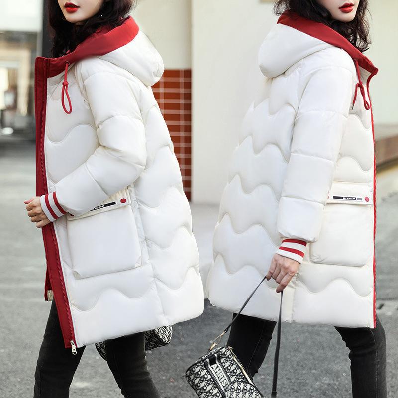 Down  Clothes Women's Winter Clothes New Loose  Clothes Women's Medium and Long Thickened Bread  Jacket