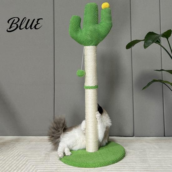 Natural Instinct Cat Wide-base Ball Cactus Sisal Post Tall Scratcher Scratching with Interactive Board Self