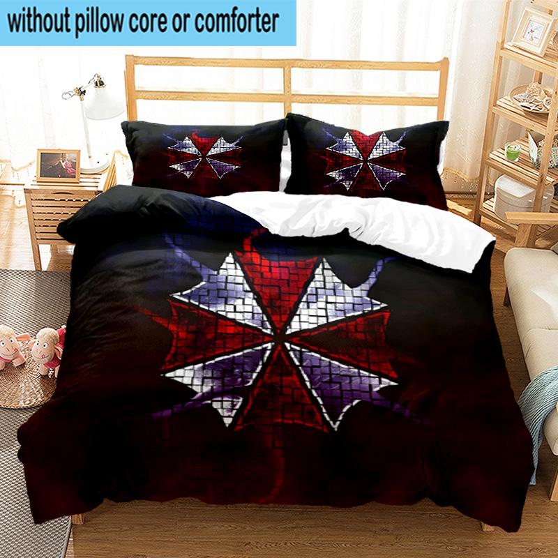 3PCS Umbrella Symbol 3pcs Bedding,Including 3PCS Duvet Cover And 2pcs Pillowcases Perfect for Christmas,Ideal for Bedroom, Dormitory