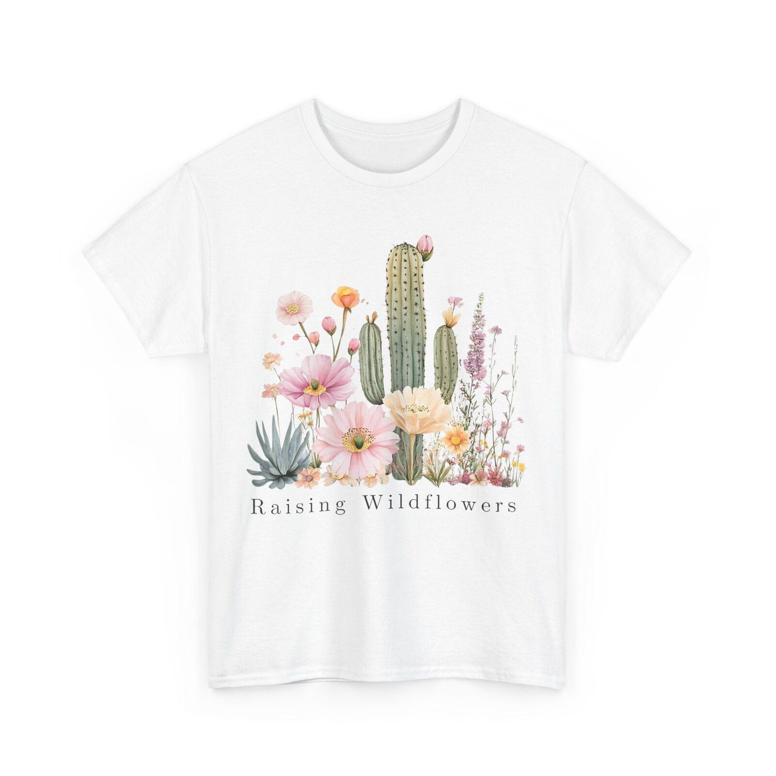 Raising Wildflowers T-Shirt Mens Womens Tees Top, Boho Flower Desert Flowers Lovers T-Shirt Mens Womens Tees Top 3XL