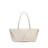 2025 Fashion Minimalist Large-Capacity Tote with Woven Detail, Retro Style, High-End Zipper