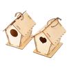 Bird House DIY Wooden Manual Graffiti Outdoor Hanging Bird House Bird Cage Crafts