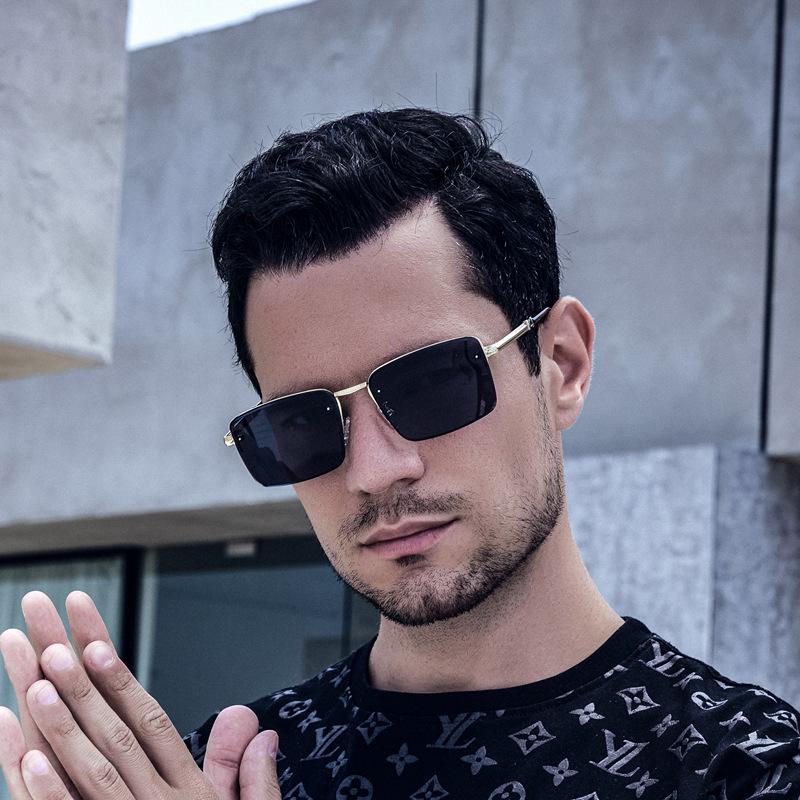 

Diamond Trimmed Sunglasses For Women S High-End Half-Frame Sunglasses For Men