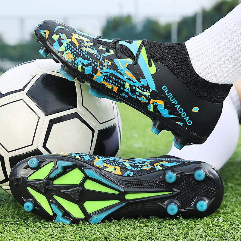 

High-top football shoes men s and women s broken nail sneakers wear-resistant long nails non-slip adult grass professional training shoes 32