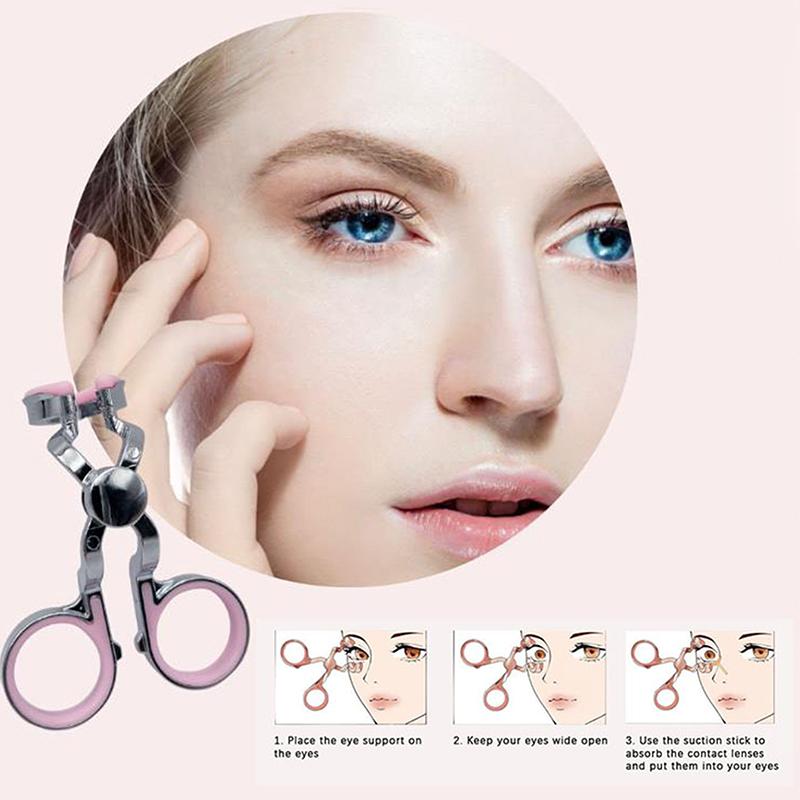 6Pcs/Set Contact Lens Wearing Tool Kit Tweezers Suction Stick Lenses Storage Soaking Box Integrated Clamp And Bucket