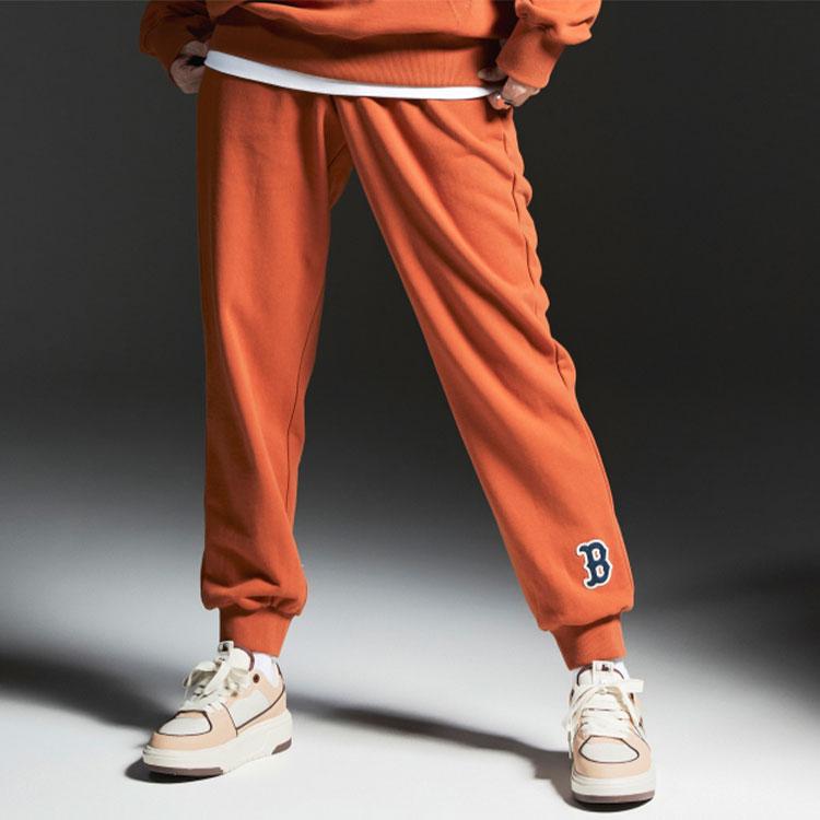 MLB Fw22 Solid Color Logo Embroidered Elastic Sweatpants Unisex pants Brown 3APTB0124-43BRS