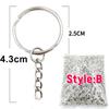 Silver Plated Metal Blank Keyring Keychain Split Ring Keyfob Key Holder Rings Women Men Diy Key Chains Key Ring Accessories