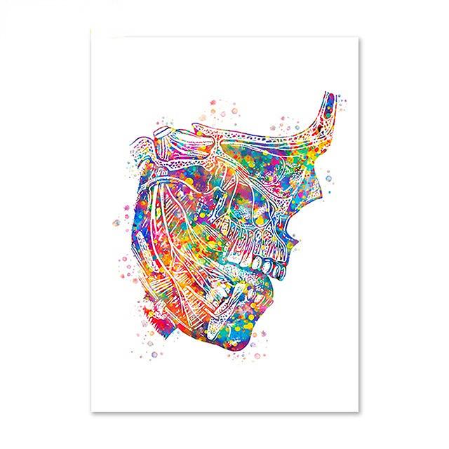 Dental Art Cartoon Style Wall Art Posters Tooth Medical Canvas Painting Print Pictures Dentist Gift Modern Clinic Home Decor No Frame