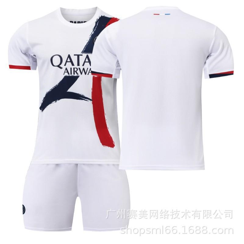 2425 Paris Away No. 19 Li Gangren Jersey 7 Mbabpe 10 Dembele Football Uniform Children s Set 18#