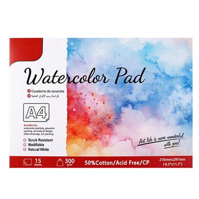 Journal Aquarelle Papier Coton Épais Dessin Peinture Écriture Carnet de Croquis pour Étudiants Artistiques A4
