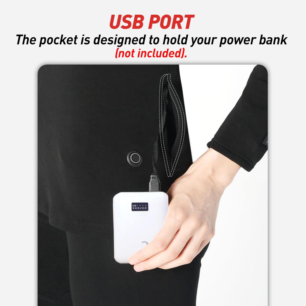 Heated Underwear for Men and Women Winter Warm 20 Areas Electric USB Heated Heating Shirt and Pants Set App Control 5