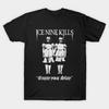 Asian Size Men Black Print T-shirt Enjoy Your Slay Ice Nine No-Cut Heat Transfer Print Cotton Tshirt