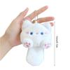 Cute Plush Cats Keychain Creative Animal Pendant Detachable Pendant Car Key Chain Backpack Pendant with Metal Keyring