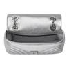 Gucci GG Marmont Double G Hardware Leather Shoulder Bag Small Women shoulder bag Silver 837280-AAFV0-8106