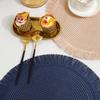 Paper Heat Resistant Place Mat Round Bowl Mat Kitchen Accessories Braided Placemat  Home