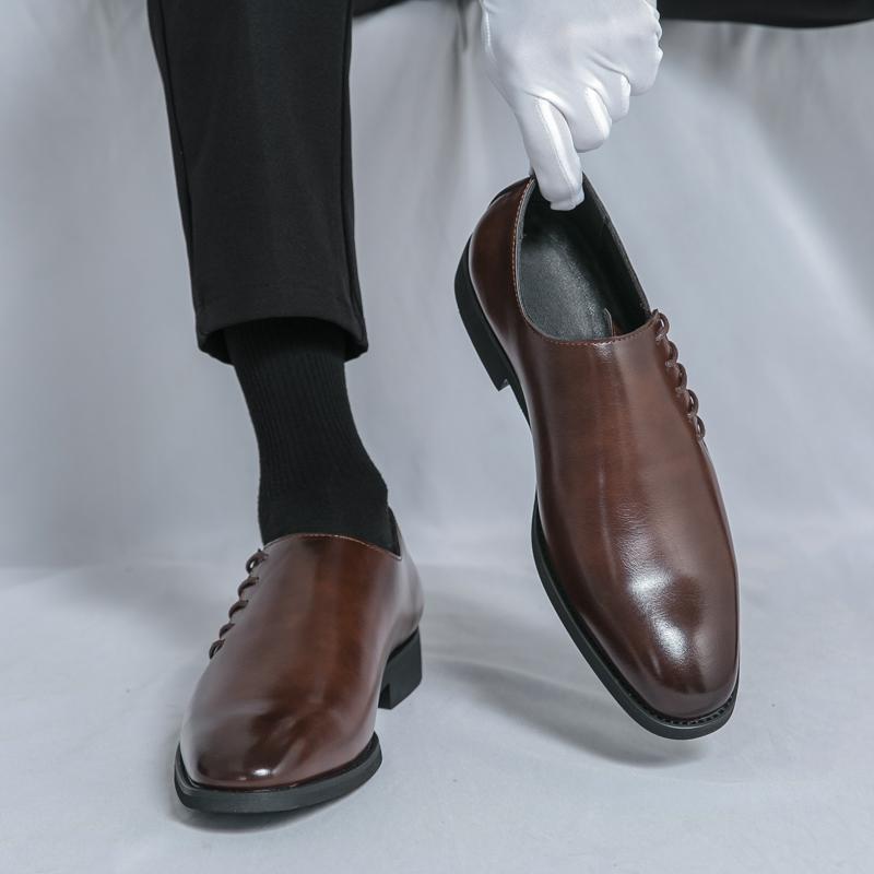 Leather Shoes Man Casual Loafers Luxury Design Slip on Male Dress Shoes Leisure Style Big Size Good Wear-resistant Sole