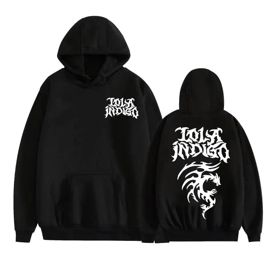 

Pop Singer Lola Indigo s Printed Hoodie Men s Fashion Aesthetic Hoodie Hip-hop Casual Sportswear Pullover Hoodie S