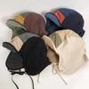 Embroidery Fleece Lined Hat Windproof Earmuff Trapper Hat for Adult Cold Weather