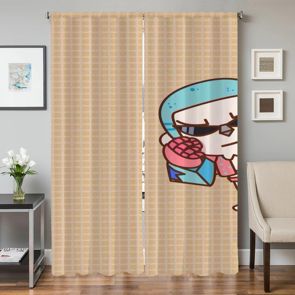 Window Kitchen Curtains for Living Room 2 Pieces Blackout Curtains Door Curtain O-one P-piece Partition Bedroom Decoration Shade