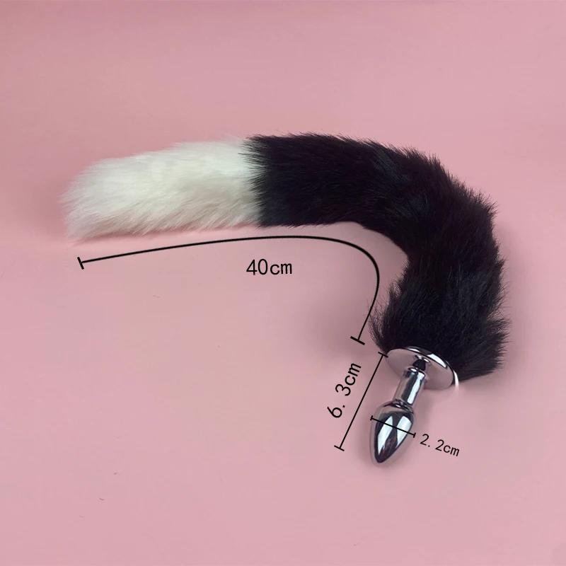 1.8/2.2CM Sexy Fox Anal Plug Mini Tail Anal Toys for Beginner Stainles Steel Cosplay Sex Toys for Couple Men Woman Adult Product