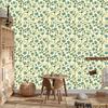 Wallpaper Cottagecore Flowers Cream, Beige and Lime 50x1000
