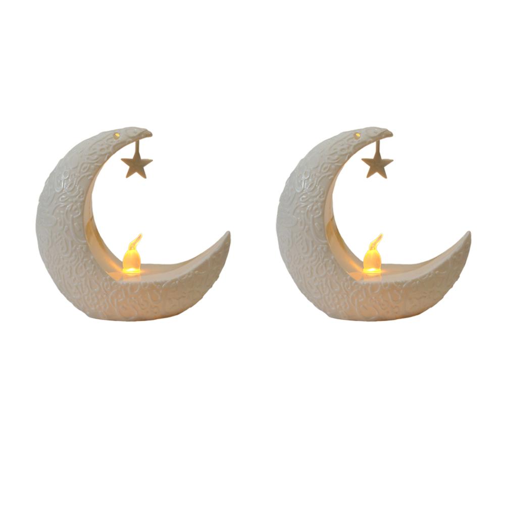 2pcs Arab Ramadan Wind Light LED Electronic Candle Night Lights,Castle Candle Lamp,LED Candle Lights Ornament Home Party Decor