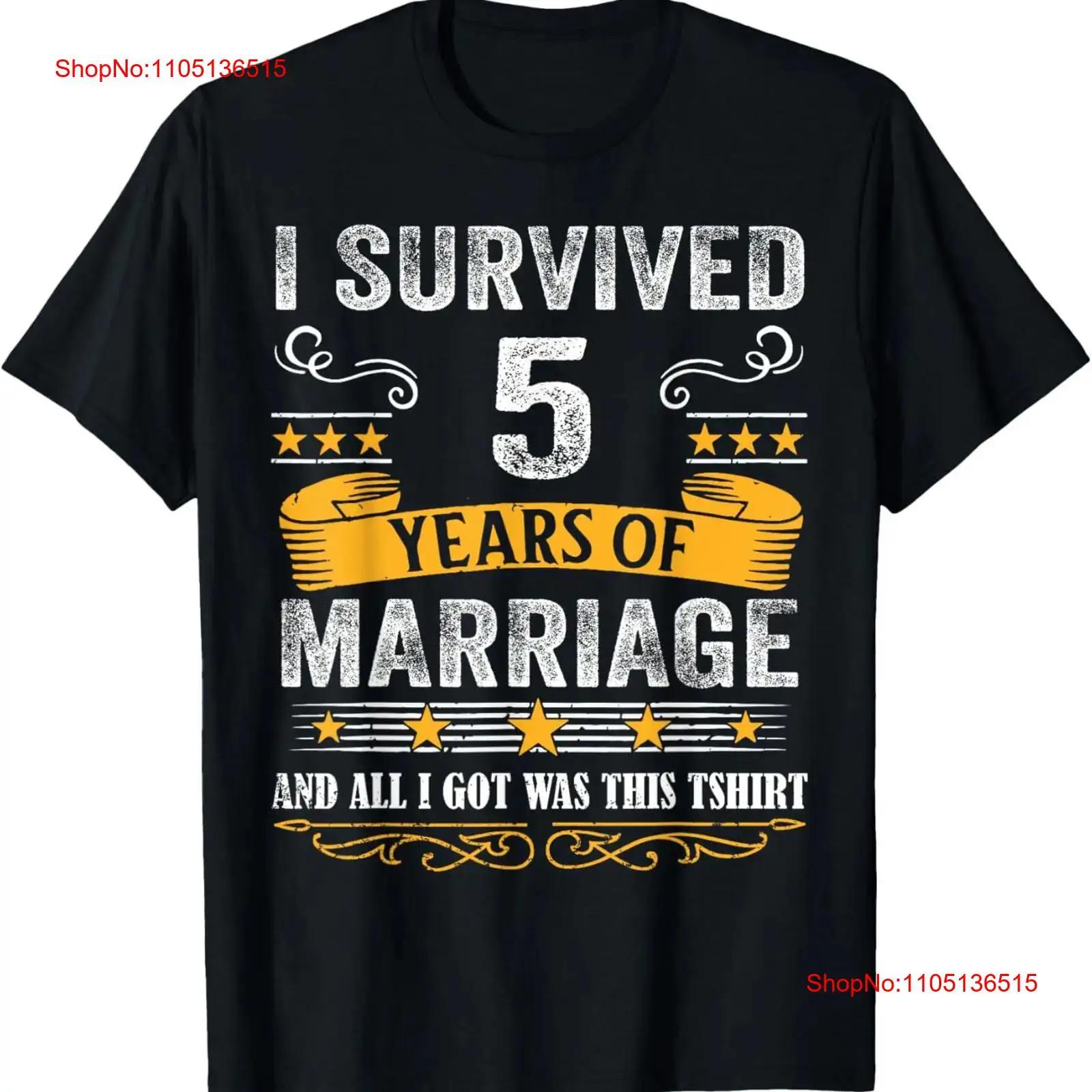 

5th Wedding Anniversary shirt Couples Husband Wife 5 Years T vintage Washed fashion Versatile Soft Casual Unisex graphic 5XL різнокольоровий
