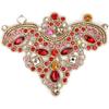 2Pcs Rhinestone Appliques, Sparkling Crystal Embroidery Patches for Clothes Bag Pants Shoes Clothing Decoration(08 Red)
