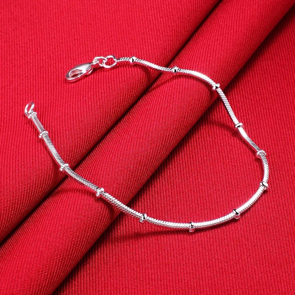 925 Sterling Silver Simple Snake Chain Necklace Bracelet Set Fashion Men's Women's Charm Jewelry Gift