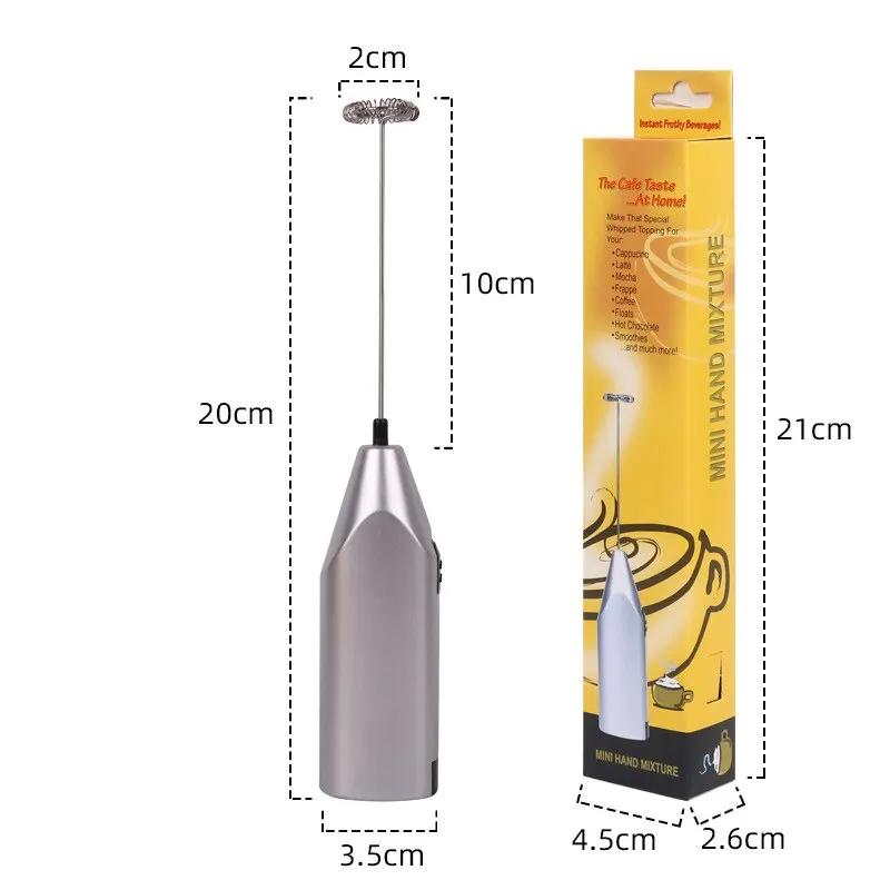 

Мини-электрический блендер для молока, ручной венчик для взбивания яиц, молочник из нержавеющей стали, мешалка для пузырькового напитка, креативная кухонная утварь для приготовления пищи серебряный