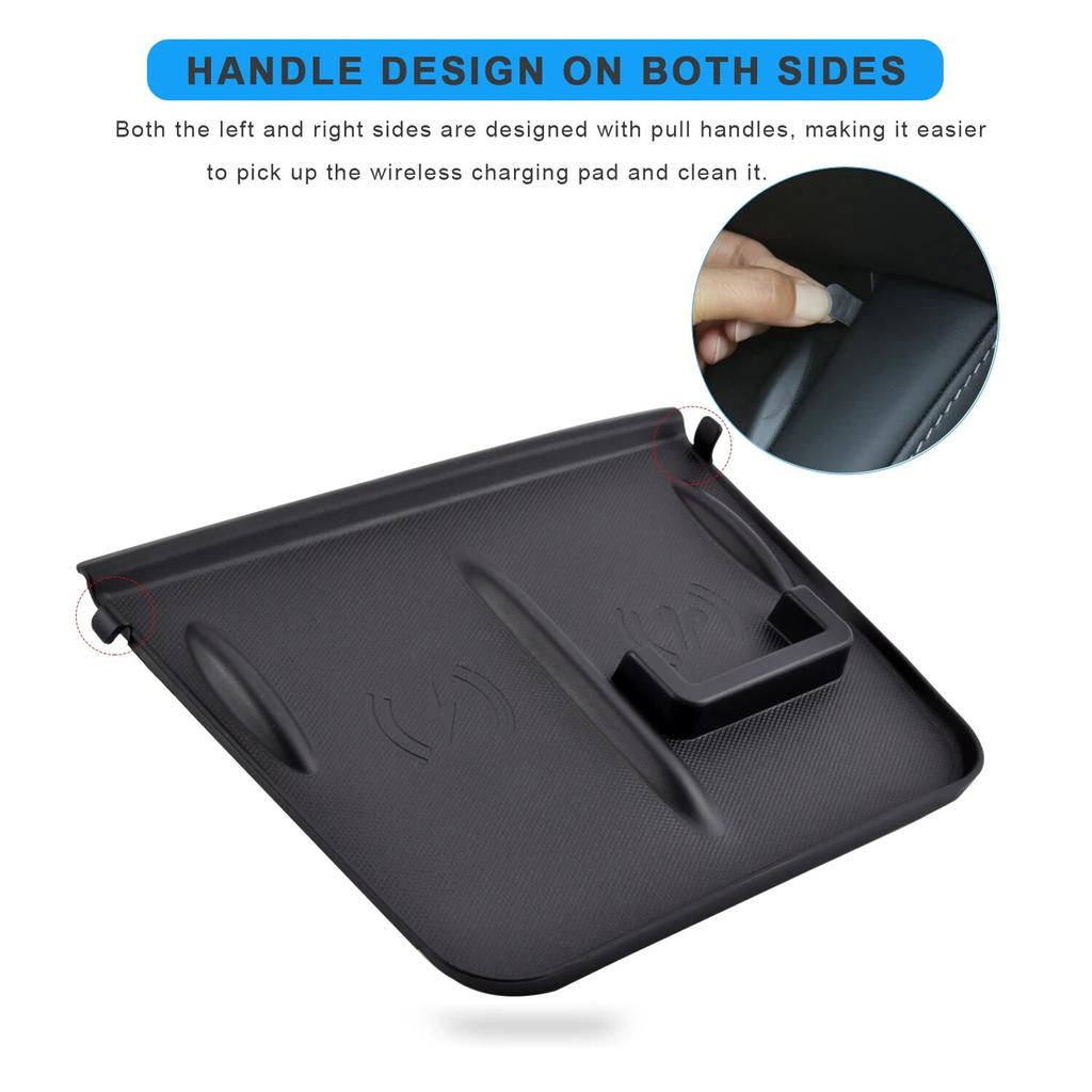 Anti Skid Dust Proof Wireless Silicone Charging Pad For Tesla Model 3 Y 2023 2022  Charger Mat Protector Cover Accessories