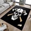 1PC Skull Axes Non-Slip Floor Carpet Compatible for Office&Living Room&Bedroom&Dining Room - Flat-Weave Machine-W256