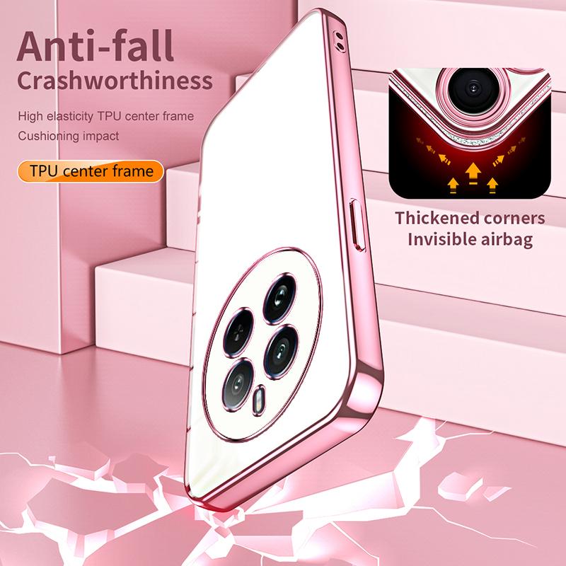 For Realme 12 Pro 5G/12 Pro+ 5G TPU Anti-fall Cover Electroplating Mobile Phone Case