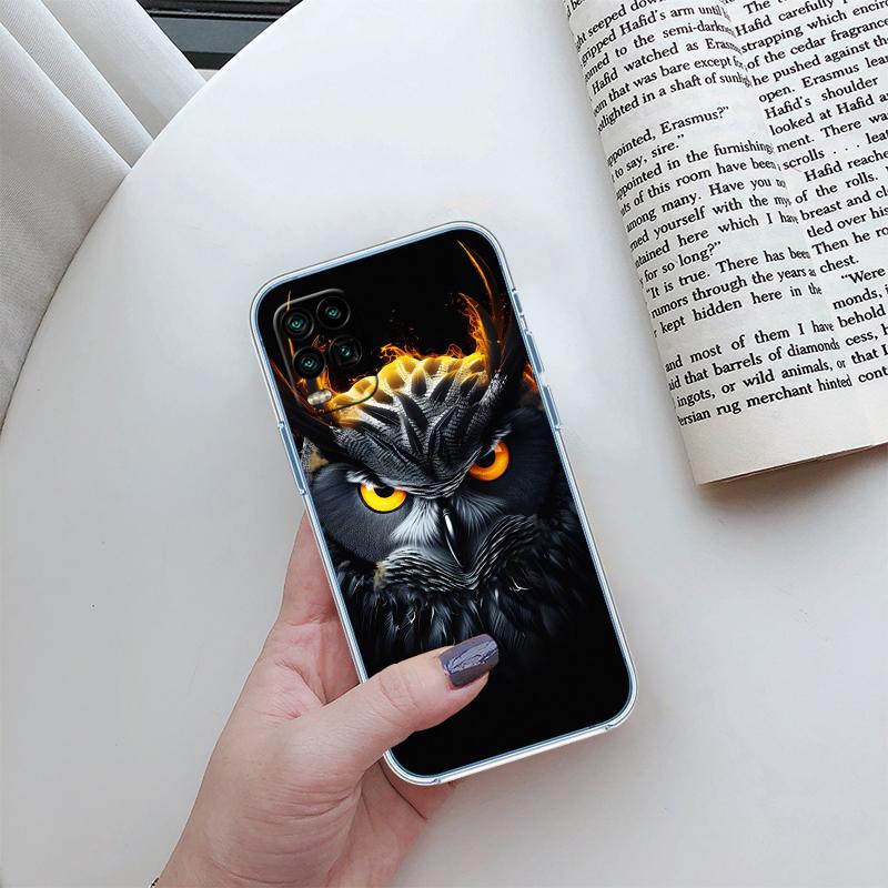 RP13 Cartoon Art Owl Transparent Phone Case for Motorola Moto Edge 20 30 40 50 S30 Fusion Ultra Pro Neo Lite + G200 G23