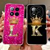 Für Xiaomi Redmi Note 14 Pro Plus Mode Krone Anfangsbuchstabe Handyhülle Für Redmi Note14 4G 5G Note 14Pro Weiche Silikonhüllen