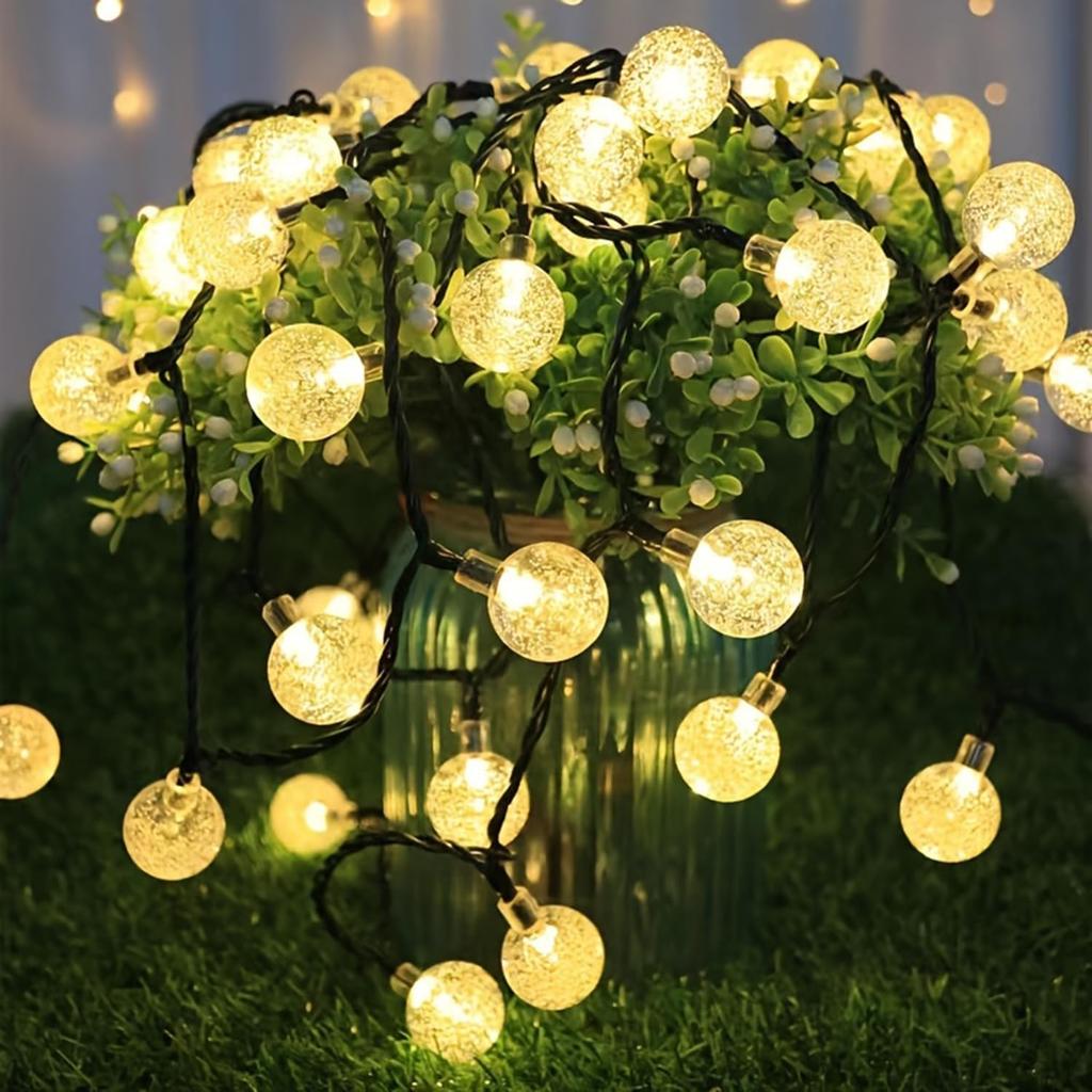Globe String Lights Ball Fairy Curtain Decorative Indoor Hanging Bedroom Wall Party Backdrop Holiday