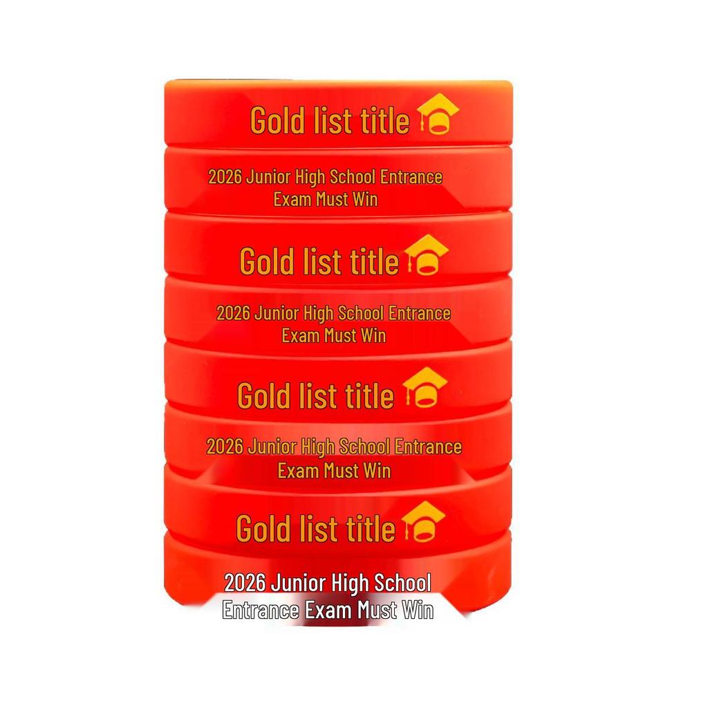 Exam Success Silicone Wristband: Middle/High School Motivation Gift