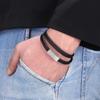 Rope Winding Stainless Handmade Steel Men Leather Bracelet Selection Classic Winding Bracelet Accessories Gift