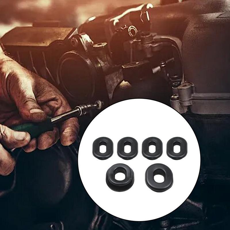 Rubber Side Cover Grommets 6pcs Grommets Kit Replacement Rubber Grommets For Motorcycle & Easy To Install For Battery Covers