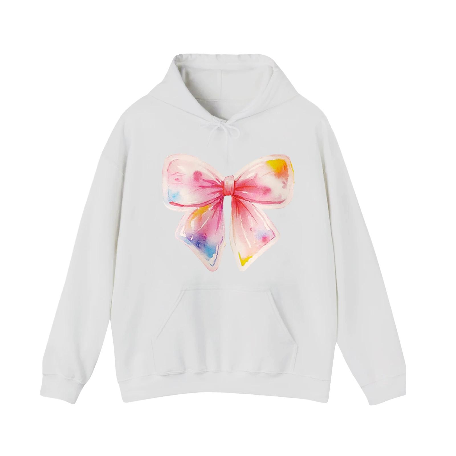 

Женская однотонная толстовка с длинным рукавом и круглым вырезом, повседневная удобная свободная легкая женская толстовка 160 белый